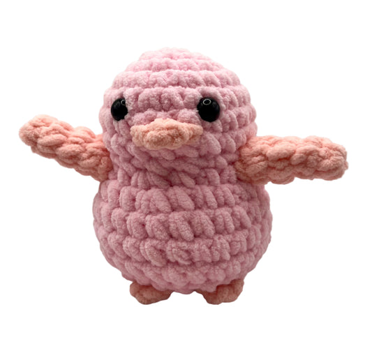 Handmade Penguin Plushie BABY PINK + PEACH PINK