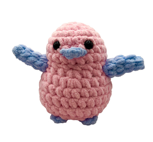 Handmade Penguin Plushie BABY PINK + ICY BLUE