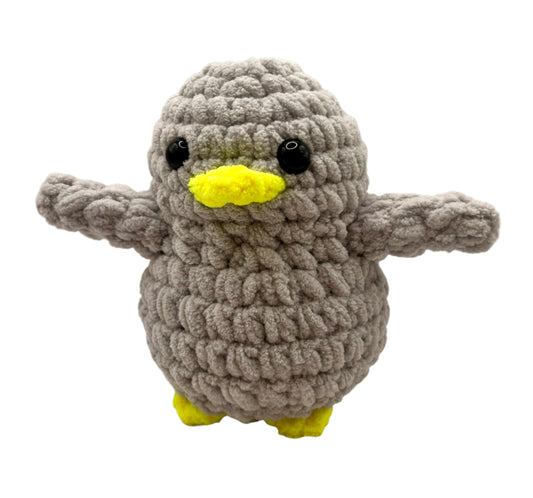 Handmade Penguin Plushie GREY