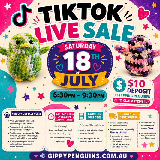 TIKTOK LIVE SALE DEPOSIT JULY 18th