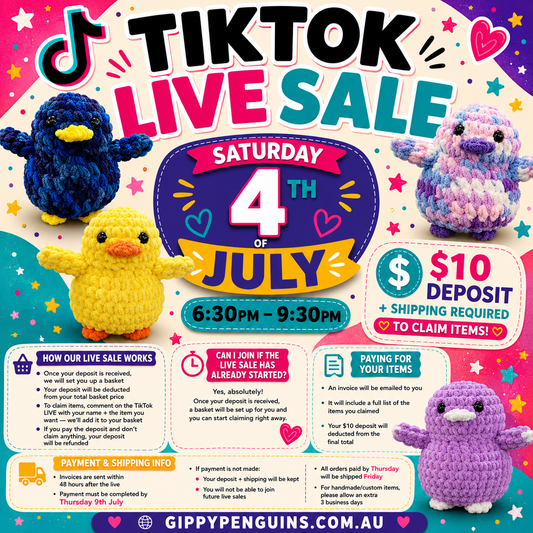 TIKTOK LIVE SALE DEPOSIT JULY 4th