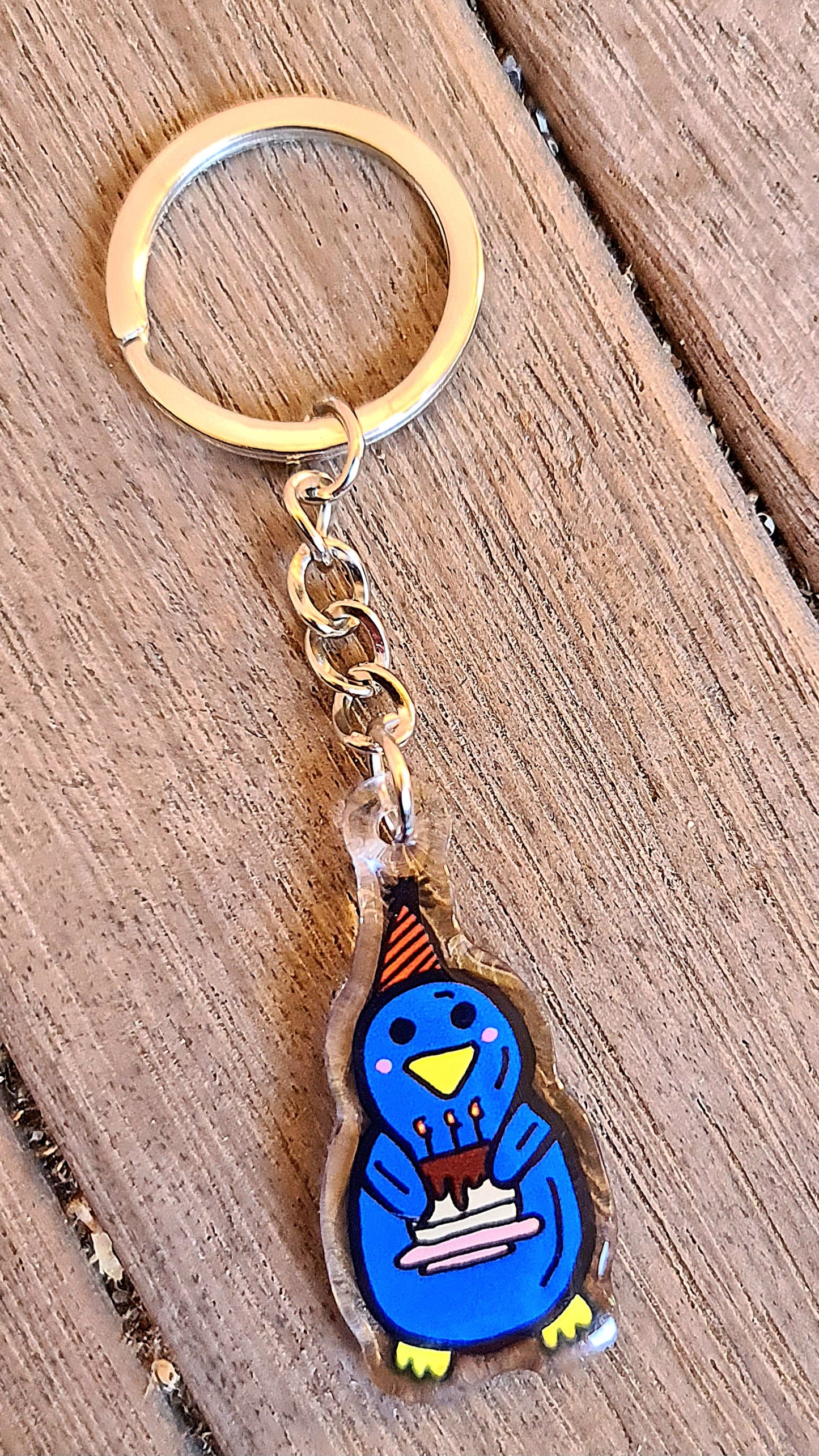 Hand-Drawn Acrylic Penguin Keychains BIRTHDAY PENGY