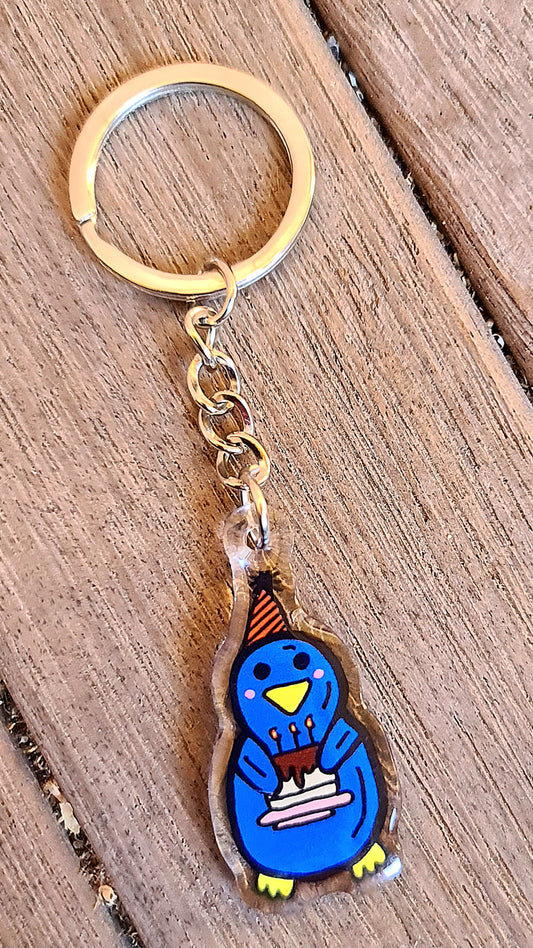 Hand-Drawn Acrylic Penguin Keychains BIRTHDAY PENGY