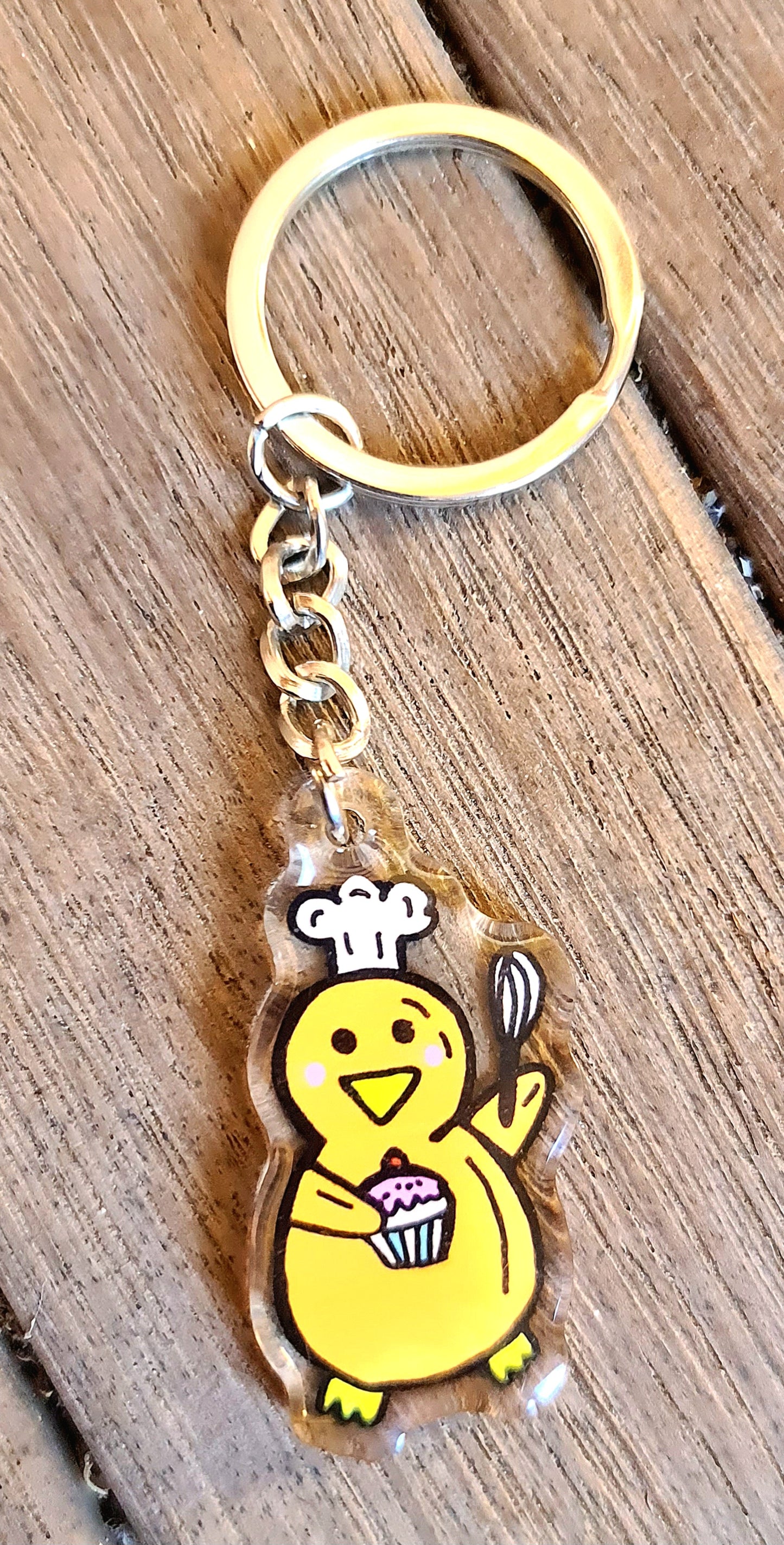 Hand-Drawn Acrylic Penguin Keychains CHEF PENGY