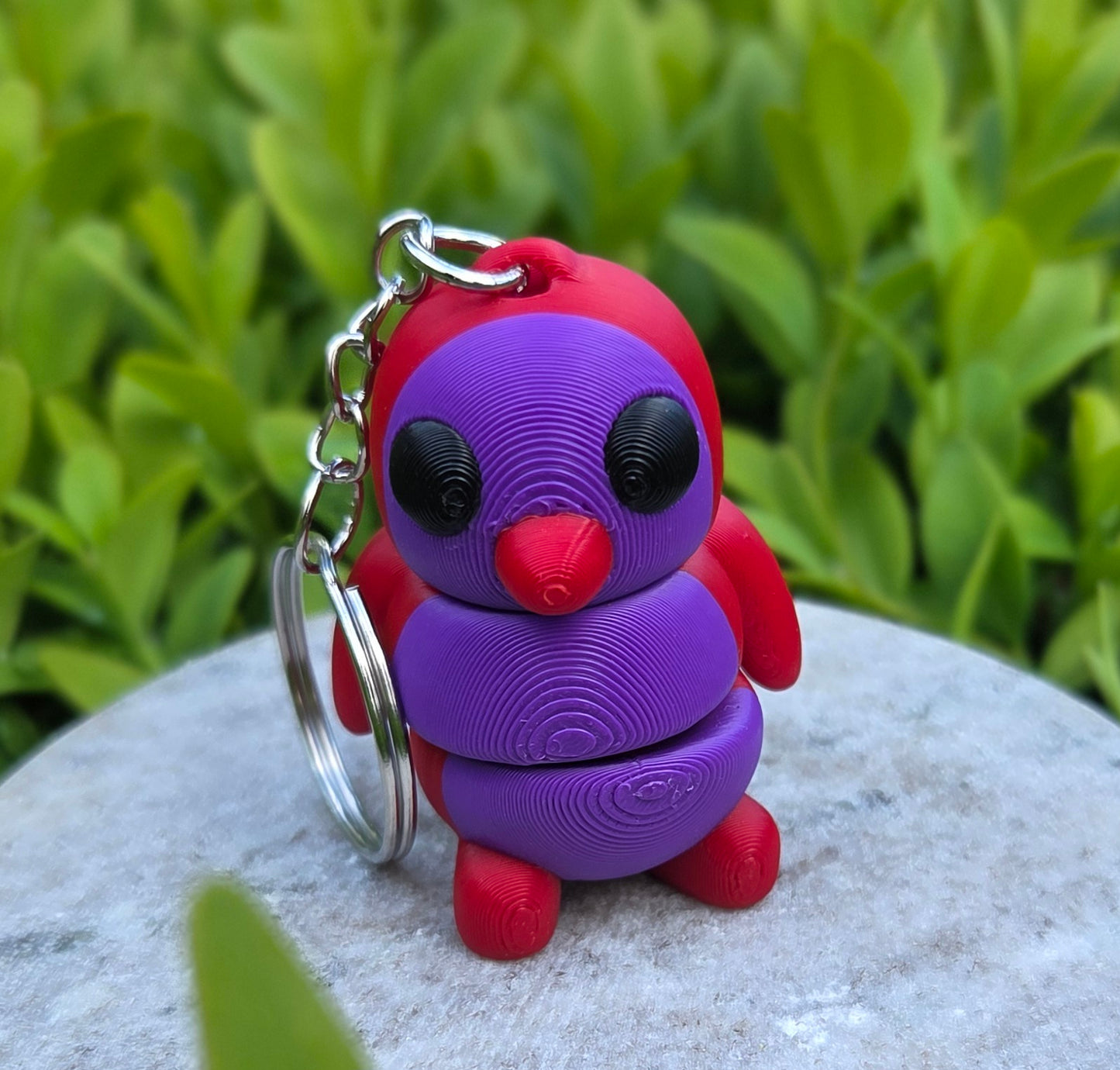 3D Fidget Penguin Keychains CHERRY PLUM