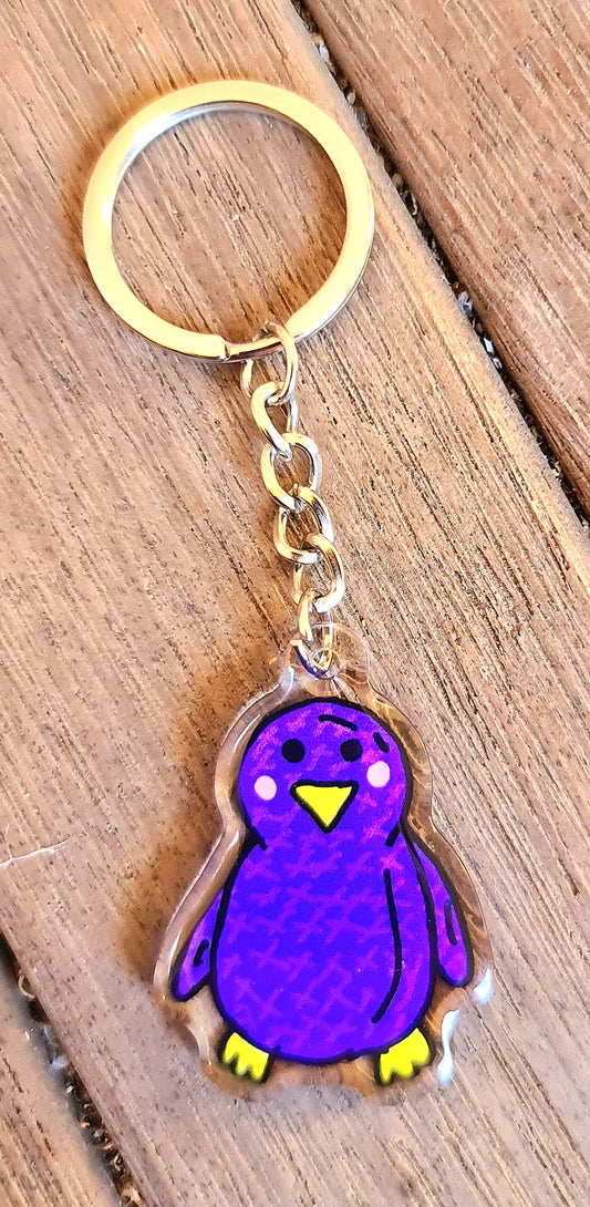 Hand-Drawn Acrylic Penguin Keychains CROCHET PENGY