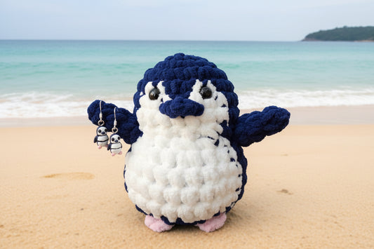 Matching Set Tummy Penguin + Earrings FAIRY PENGUIN