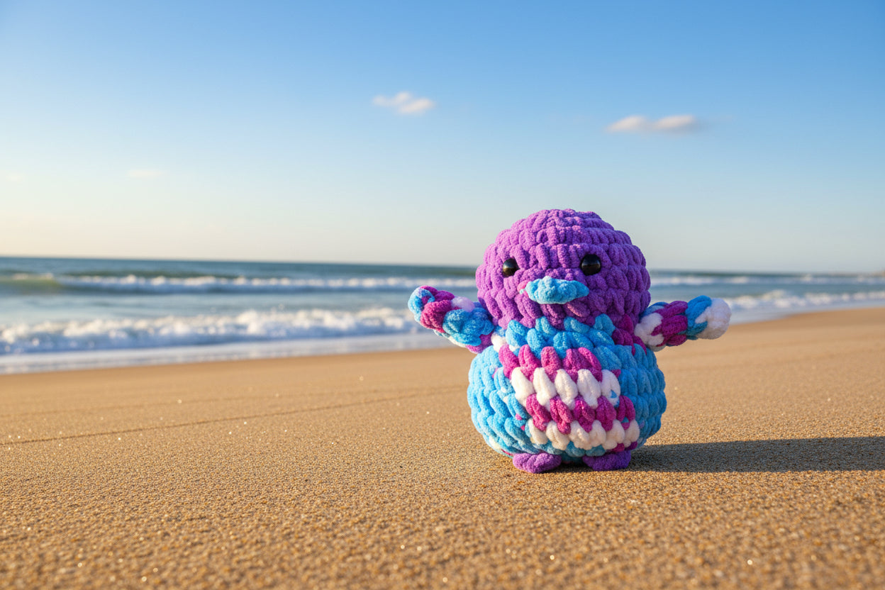 Onesie style Penguins FROZEN BLUEBERRY + DEEP PURPLE