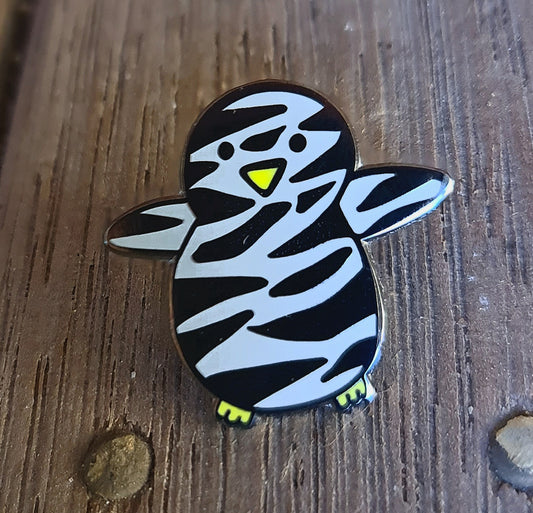 Hand-Drawn Hard Enamel Penguin Pins GREY