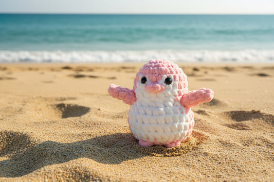 Tummy Penguins BABY PINK + WHITE