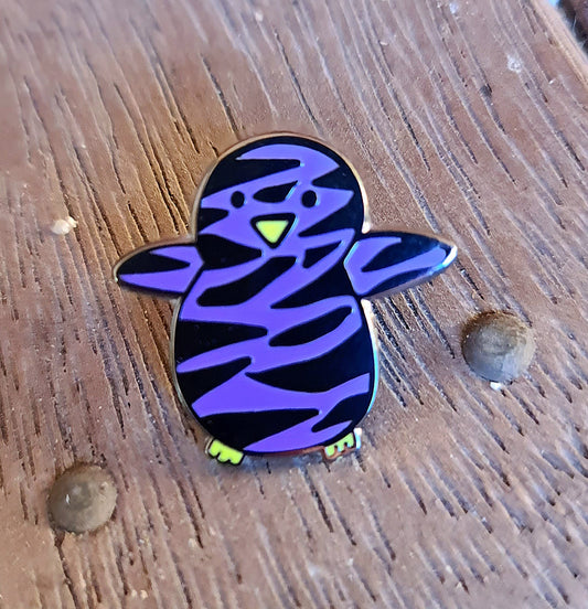 Hand-Drawn Hard Enamel Penguin Pins PURPLE