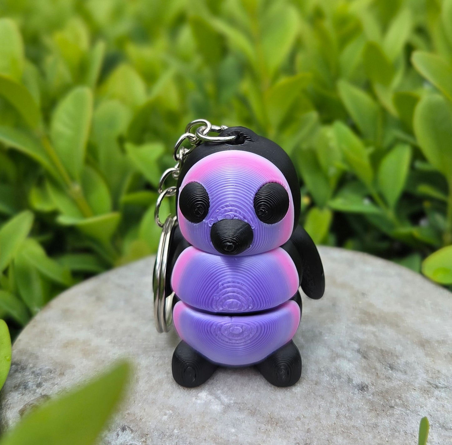 3D Fidget Penguin Keychains PURPLE MOON