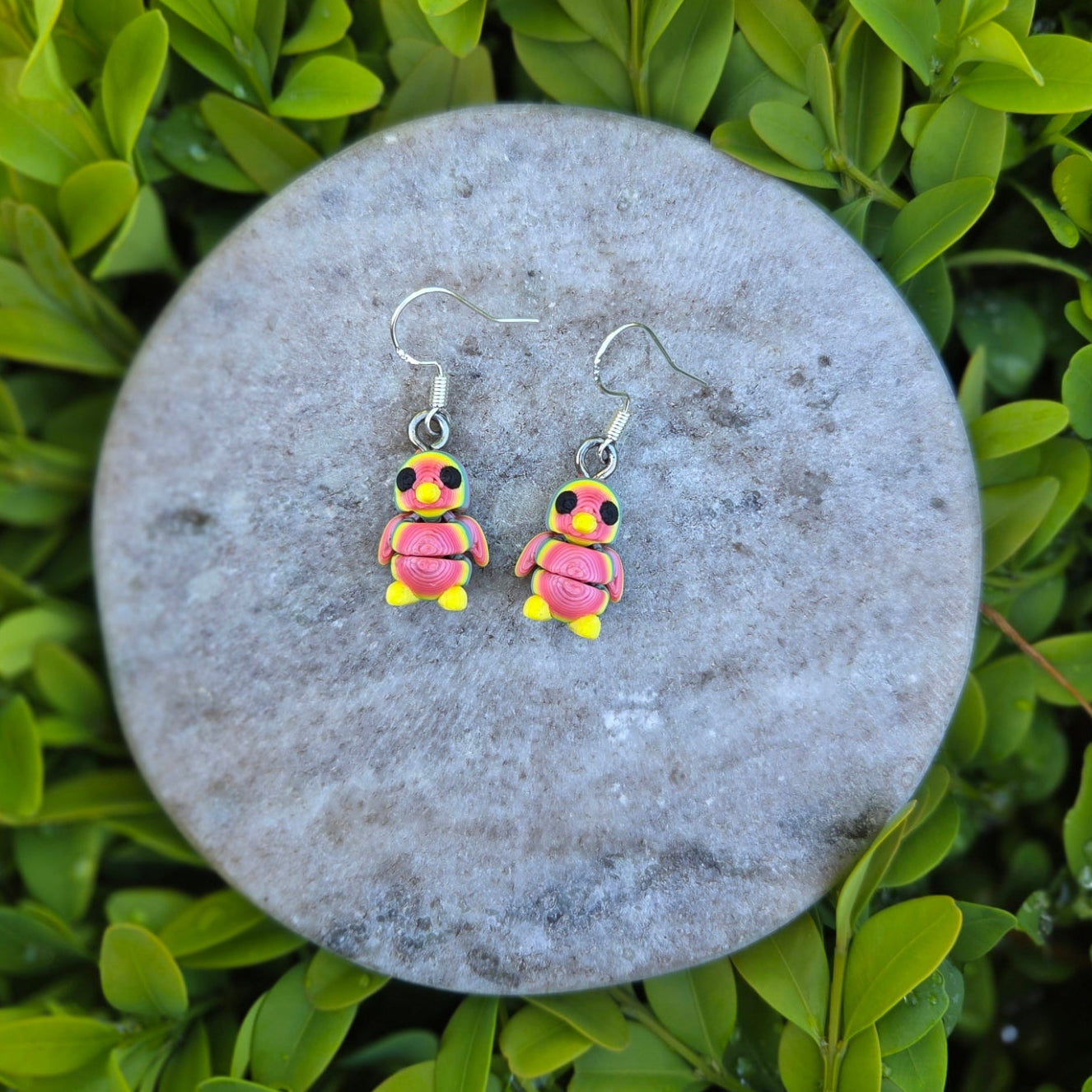 Cutie Pie Penguin Earrings RAINBOW