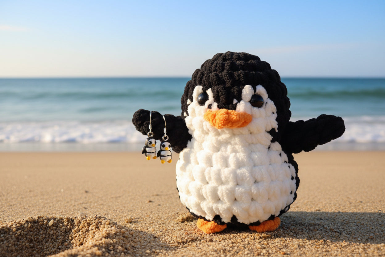 Matching Set Tummy Penguin + Earrings TRADITIONAL
