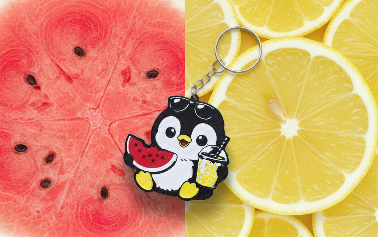 Lovable Pengy Keychains WATERMELON🍉 LEMONADE🍋