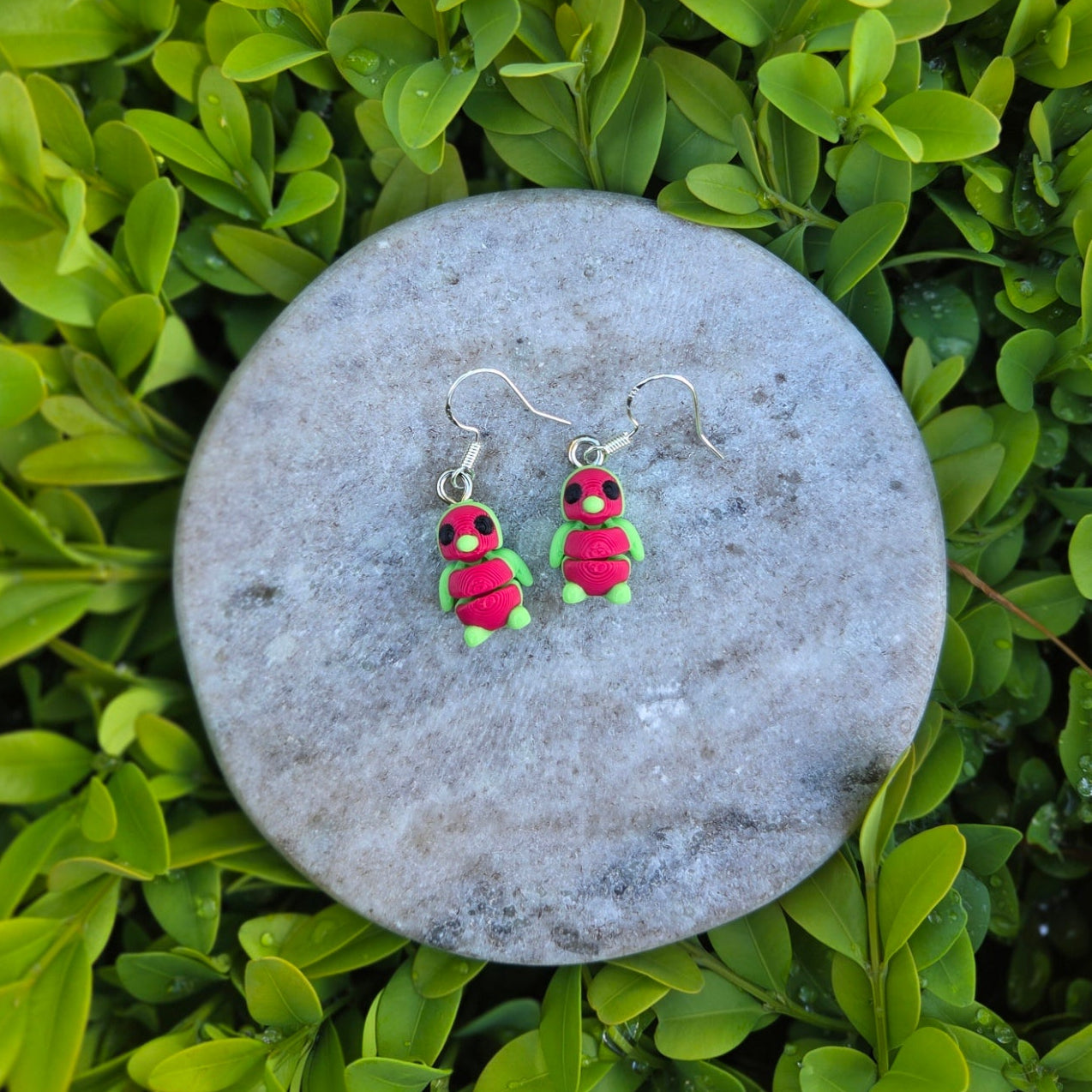 Cutie Pie Penguin Earrings WATERMELON SUGAR